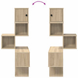 Wall Corner Shelf Sonoma Oak 48 x 48 x 120 cm Engineered Wood 8012230