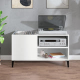 Record Cabinet High Gloss White 84.5x38x48 cm Engineered Wood 831951