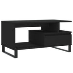 ZNTS Coffee Table Black 90x49x45 cm Engineered Wood 831029