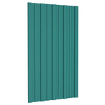 Roof Panels 36 pcs Galvanised Steel Green 80x45 cm 317200