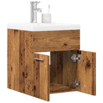 ZNTS 2 Piece Bathroom Furniture Set Old Wood Engineered Wood 3328581