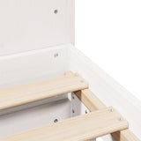 Bed Frame without Mattress White 120x190 cm Small Double Solid Wood Pine 3323663