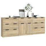 3 Piece Sideboards Sonoma Oak Engineered Wood 3115798