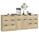 3 Piece Sideboards Sonoma Oak Engineered Wood 3115798