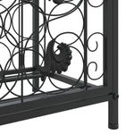 Wine Rack for 73 Bottles Black 45x36x200 cm Wrought Iron 358371