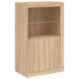 Sideboard with LED Lights Sonoma Oak 162x37x100 cm 3209144