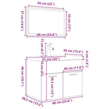 3 Piece Bathroom Furniture Set Sonoma Oak Engineered Wood 3325018