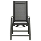 Bistro Set Black and Anthracite Aluminium 5 Piece Set 3070658
