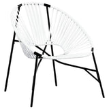 Garden Chair Set 3 pcs Black and White Poly Rattan 4009293
