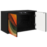 Wall-mounted TV Cabinet BONN 69 x 33 x 40 cm Black Oak 8007134