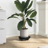 Plant Trolleys with Wheels 3 pcs Diameter 30 cm Black 170 kg 3143916