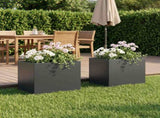 Garden Planter 2 pcs Anthracite 40 x 30 x 30 cm 8005195