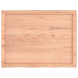 Table Top Light Brown 80x60x cm Treated Solid Wood Oak 3156361