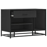 Shoe Bench Black 80x40x53.5 cm Engineered Wood and Metal 849224