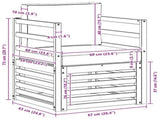 2 Piece Outdoor Sofa Set Solid Acacia Wood White 3439081