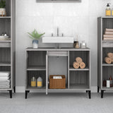 Sink Cabinet Grey Sonoma 80x33x60 cm Engineered Wood 821298