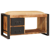 Storage Bench Brown 80 x 35 x 40 cm Solid Mango wood 4015983