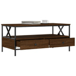 ZNTS Coffee Table Brown Oak 100x51x45 cm Engineered Wood 835303