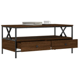 ZNTS Coffee Table Brown Oak 100x51x45 cm Engineered Wood 835303