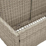 Poolside Float Storage Light Grey 110x100x57 cm Poly Rattan 4104092