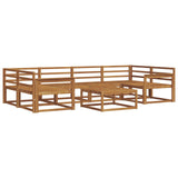 Outdoor Sofa Set 7 pcs Natural Solid Acacia Wood 3367252