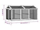 Run Box Brown 141x94x104 cm Solid Wood Pine 172302