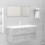 Sink Cabinet with Built-in Basin Concrete Grey Engineered Wood 3071571