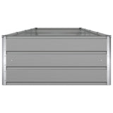 Planter Light Grey 385 x 100 x 45 cm Galvanised Steel 42018171