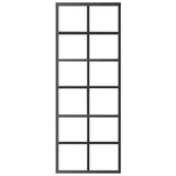Sliding Door with Hardware Set ESG Glass&Aluminium 76x205 cm 3081957