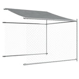 Dog Cage with Roof and Door Grey 12x2x2 m Galvanised Steel 3209572