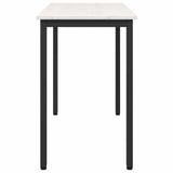 Table White 100 x 50 x 77 cm Engineered Wood and Steel 873795