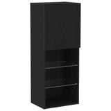TV Cabinet Set Black Oak 40.5 x 30 x 102 cm Engineered Wood 863089