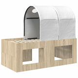 Bed with Tunnel 3 pcs Artisian Oak and White Engineered Wood 3423521