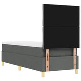 Box Spring Bed with Headboard Dark grey 80 x 200 cm Fabric 3339652