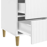 Bedside Cabinet with Drawer High Gloss White 43 x 41 x 66.5 cm 894559
