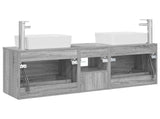 Bathroom Cabinet Set 3 pcs Grey Sonoma 53 x 34.5 x 63 cm 3405856