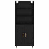 Highboard Black oak 69.5 x 34 x 180 cm Engineered Wood 3416181