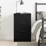 Bedside Cabinet Black Oak 40 x 65 x 65 cm Engineered Wood 862767