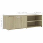 TV Cabinet Sonoma Oak 120x34x37 cm Engineered Wood 801155