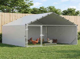 Chicken Coop with Roof Silver 200 x 200 x 150 cm 42042520