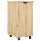 Desk Cabinet Set 2 pcs Brown Solid Pine Wood 3438784