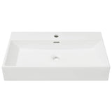 142348 Basin with Faucet Hole Ceramic White 76x42,5x14,5 cm