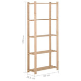 5-Tier Storage Rack 80x28.5x170 cm Solid Pinewood 327320
