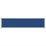 Patio Retractable Side Awning 140x600 cm Blue 313371