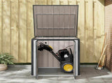 Garden Storage Box Black 101.5 x 107 x 100 cm Steel 42011281