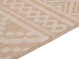 Outdoor Flatweave Rug 200x280 cm Brown Stripes 340868