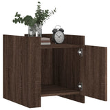 Bedside Cabinet Brown Oak 45x50x50 cm Engineered Wood 848303