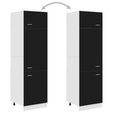 Refrigerator Cabinet Black Engineered Wood Large 802539