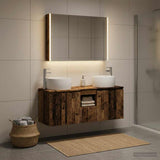 Bathroom Cabinet Set 4 pcs Old Wood Engineered Wood 3406549
