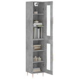 Highboard Concrete Grey 34.5x34x180 cm Engineered Wood 3199421